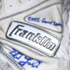 Stuart Fairchild 2022 Cincinnati Reds Game Worn & Signed White Franklin Powerstrap Batting Gloves - Good Use with a Hole in the Finger!