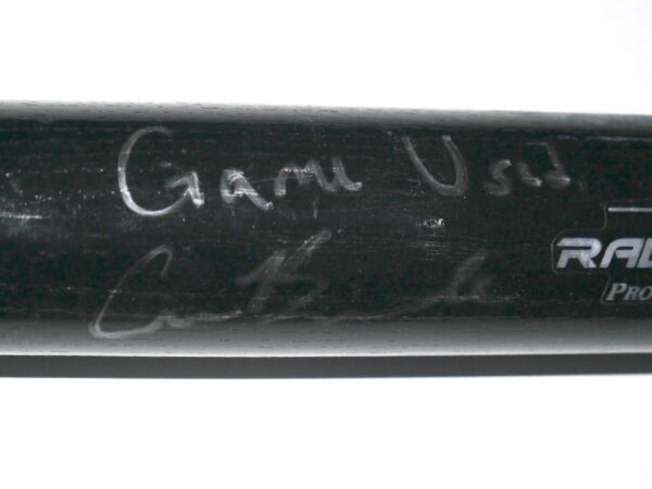 Cade Bunnell 2019 GCL Braves Game Used & Signed Black Rawlings Baseball Bat