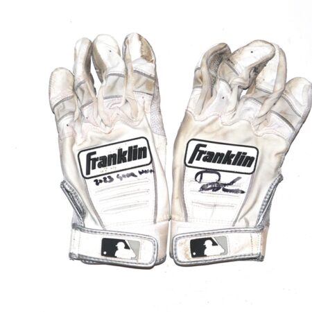 Drew Lugbauer 2023 Atlanta Braves Game Worn & Signed Franklin Batting Gloves - Worn In Spring Training!