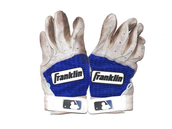 Javier Valdes 2022 Mississippi Braves Game Worn & Signed Franklin Batting Gloves