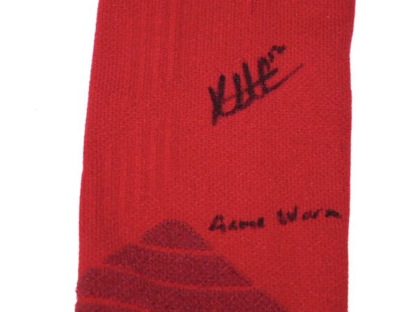 Kutter Crawford 2022 Boston Red Sox Game Worn & Signed Red & Gray Stance MLB Socks
