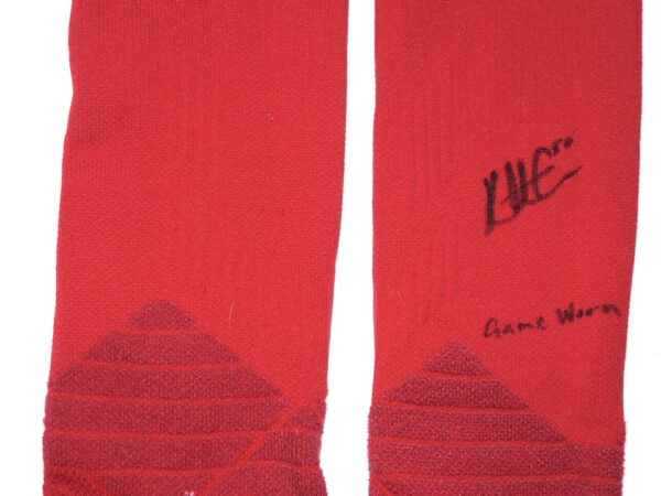 Kutter Crawford 2022 Boston Red Sox Game Worn & Signed Red & Gray Stance MLB Socks