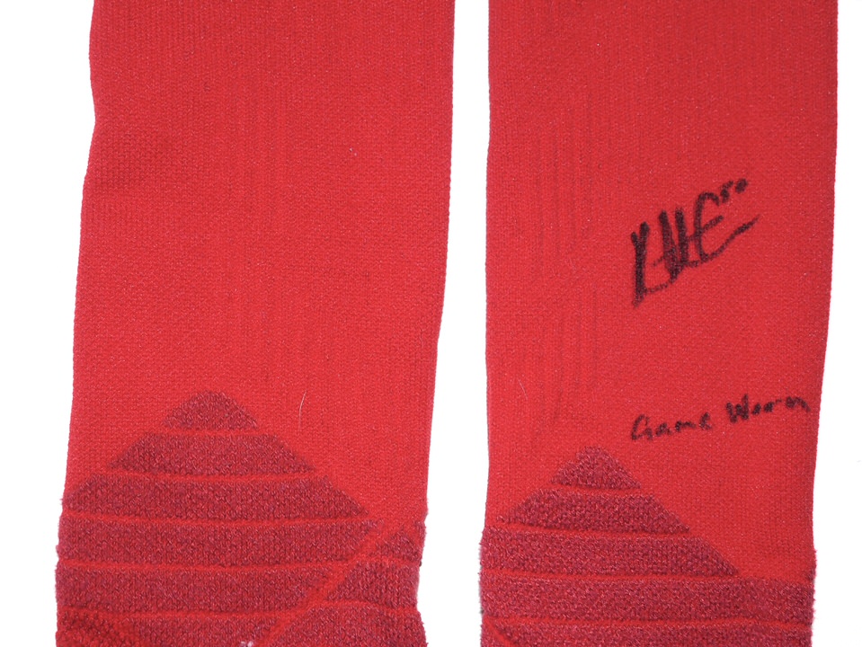 Kutter Crawford 2022 Boston Red Sox Game Worn & Signed Red & Gray Stance MLB Socks