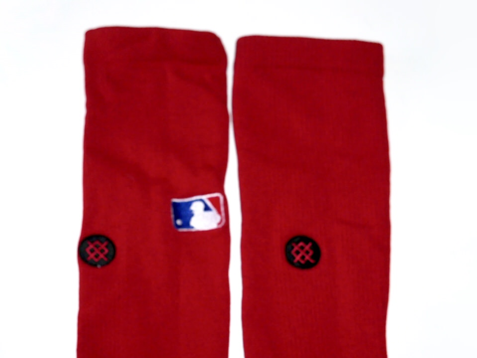 Kutter Crawford 2022 Boston Red Sox Game Worn & Signed Red & Gray Stance MLB Socks