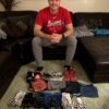 Landon Stephens with 2022 Rome Braves Game Worn & Signed Camo Franklin Batting Gloves