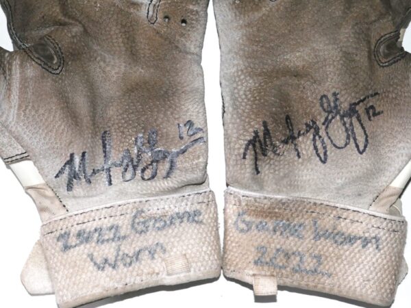 Mickey Gasper 2022 Somerset Patriots Game Worn & Signed Nike Batting Gloves