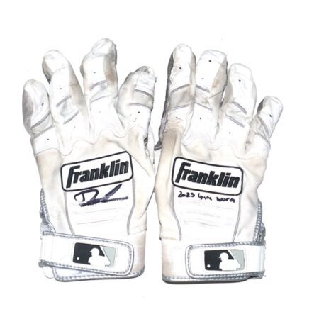 Drew Lugbauer 2023 Atlanta Braves Game Worn & Signed Franklin Batting Gloves - Worn In Spring Training!