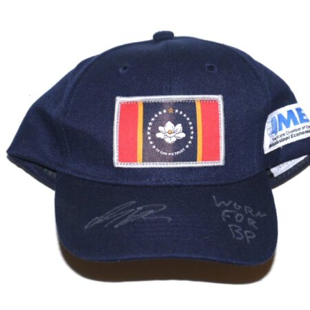 Indigo Diaz 2021 Team Issued & Signed Blue Mississippi Braves MEC Hat – Worn for Batting Practice!