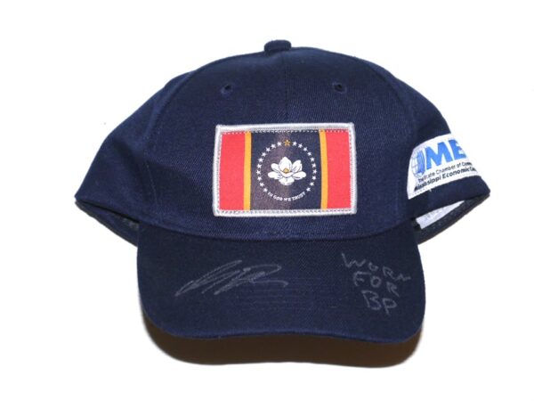 Indigo Diaz 2021 Team Issued & Signed Blue Mississippi Braves MEC Hat – Worn for Batting Practice!