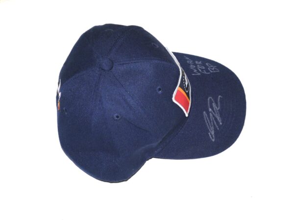 Indigo Diaz 2021 Team Issued & Signed Blue Mississippi Braves MEC Hat – Worn for Batting Practice!2