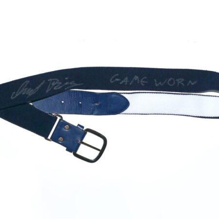 Indigo Diaz 2022 Mississippi Braves Game Worn & Signed Blue Adams Baseball Belt