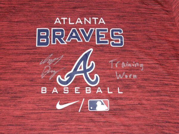 Indigo Diaz 2022 Player Issued & Signed Official Atlanta Braves Baseball "I. DIAZ" Nike Dri-Fit XXL Shirt