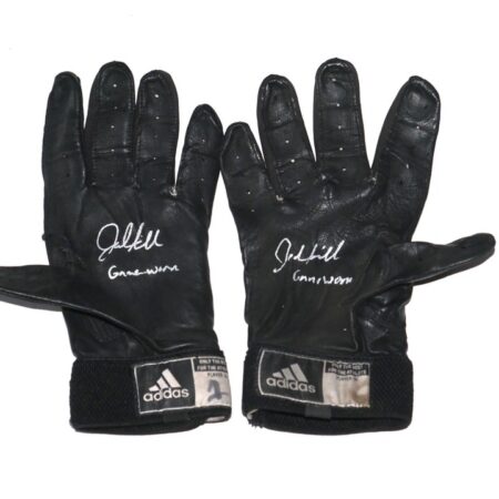 Jalen Miller Richmond Flying Squirrels Game Worn & Signed Black Adidas Adizero Gloves