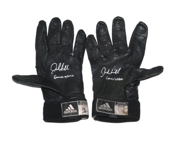 Jalen Miller Richmond Flying Squirrels Game Worn & Signed Black Adidas Adizero Gloves