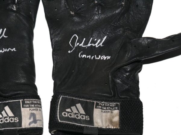 Jalen Miller Richmond Flying Squirrels Game Worn & Signed Black Adidas Adizero Gloves