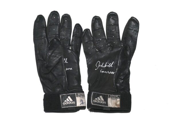 Jalen Miller Richmond Flying Squirrels Game Worn & Signed Black Adidas Adizero Gloves