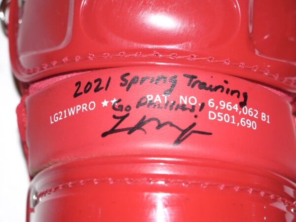 Logan O'Hoppe 2021 Philadelphia Phillies Spring Training Worn & Signed All-Star LG21WPRO Leg Guards