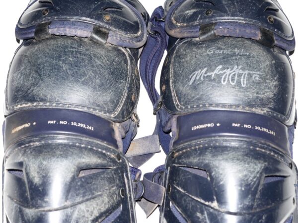 Mickey Gasper 2022 Somerset Patriots Game Worn & Signed All Star LG40WPRO Leg Guards - Good Use!