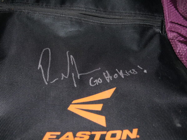 Packy Naughton Virginia Tech Hokies Team Issued and Signed Easton Wheeled Baseball Bag - Used for Road Trips With Player ID Card!