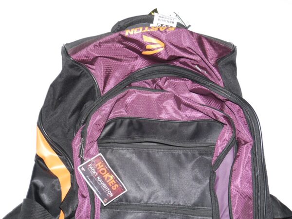 Packy Naughton Virginia Tech Hokies Team Issued and Signed Easton Wheeled Baseball Bag - Used for Road Trips With Player ID Card!
