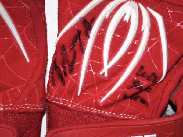 Herbert Iser 2022 Reading Fightin Phils Game Worn & Signed Red Spiderz XL Batting Gloves