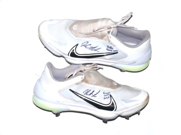 Herbert Iser 2023 Reading Fightin Phils Game Worn & Signed Nike Force Zoom Trout Baseball Cleats