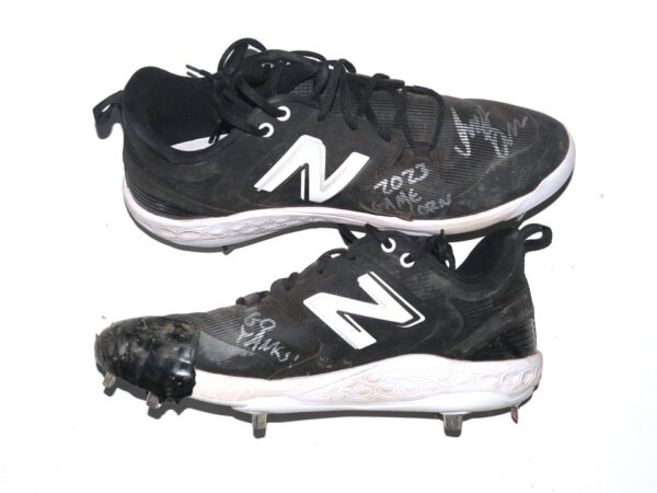 Indigo Diaz 2023 Hudson Valley Renegades Game Worn & Signed GO YANKS! New Balance Fresh Foam 3000 Baseball Cleats