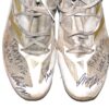 Indigo Diaz 2023 Somerset Patriots Training Worn & Signed White, Tan & Gold Adidas Adizero Shoes