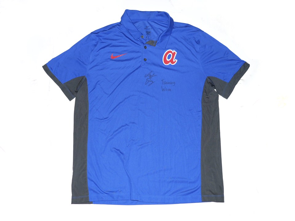 atlanta braves dri fit polo