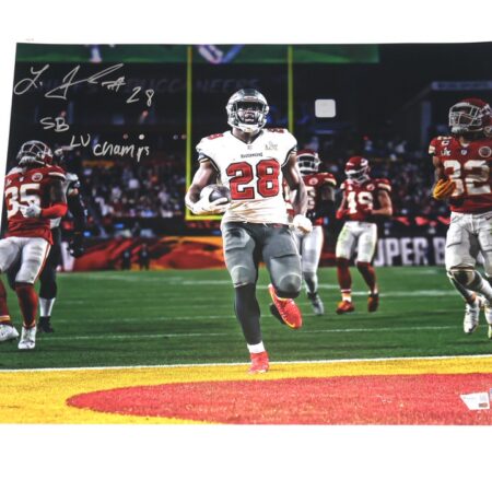 Leonard Fournette Tampa Bay Buccaneers Signed & Inscribed Super Bowl LV Touchdown 16 x 20 Photo - Fanatics