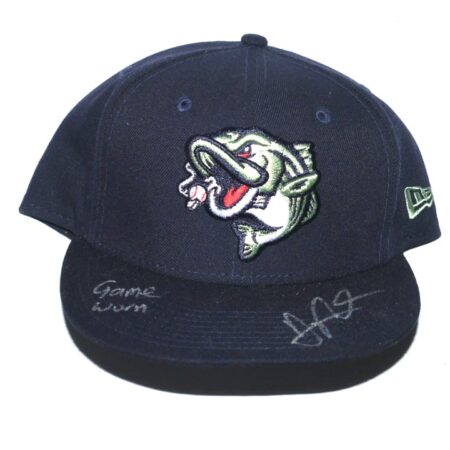 Arden Pabst Game Worn & Signed Official Gwinnett Stripers Home New Era 59FIFTY Fitted Hat