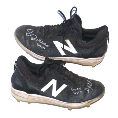 Arden Pabst Mississippi Braves Game Worn & Signed Black & White New Balance Baseball Cleats