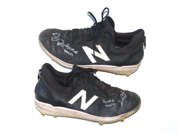 Arden Pabst Mississippi Braves Game Worn & Signed Black & White New Balance Baseball Cleats