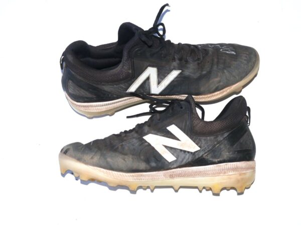 Arden Pabst Mississippi Braves Game Worn & Signed Black & White New Balance Baseball Cleats