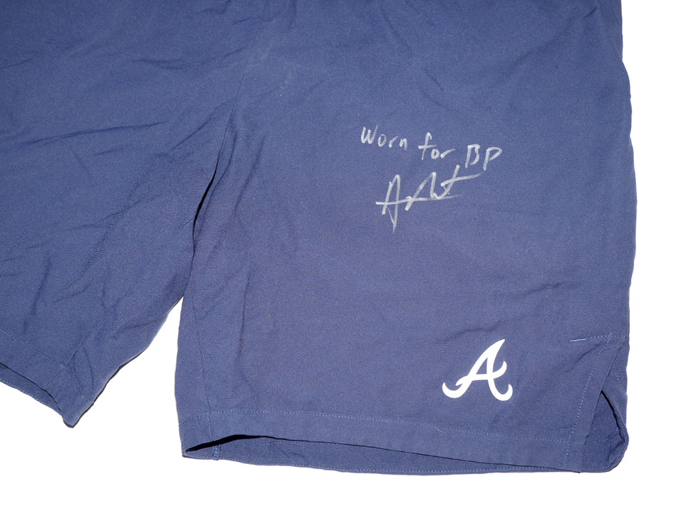 Arden Pabst Player Issued & Signed Official Atlanta Braves #7 Nike Dri-Fit Shorts - Worn for Batting Practice!