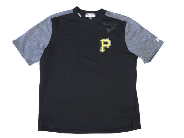 Arden Pabst Team Issued & Signed Official Pittsburgh Pirates Majestic Therma Base Pullover XL Sweatshirt