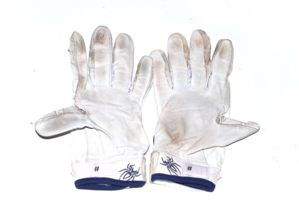 Herbert Iser 2022 Reading Fightin Phils Game Worn & Signed White & Blue Spiderz Batting Gloves