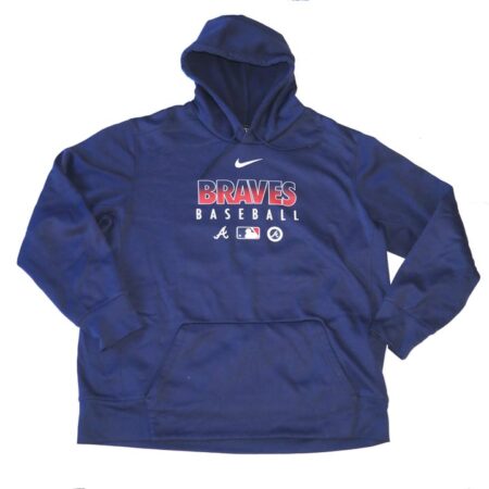 Indigo Diaz Team Issued Official Atlanta Braves Baseball Nike Dri-Fit XXL Pullover Sweatshirt