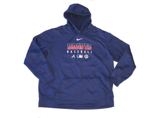 Indigo Diaz Team Issued Official Atlanta Braves Baseball Nike Dri-Fit XXL Pullover Sweatshirt