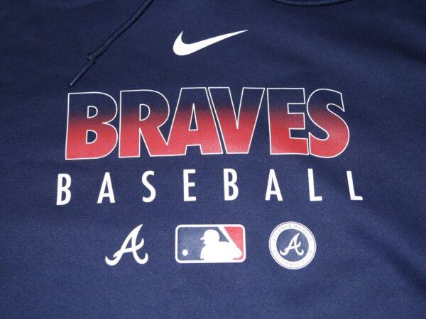 Indigo Diaz Team Issued Official Atlanta Braves Baseball Nike Dri-Fit XXL Pullover Sweatshirt