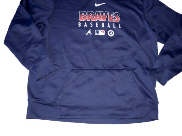 Indigo Diaz Team Issued Official Atlanta Braves Baseball Nike Dri-Fit XXL Pullover Sweatshirt