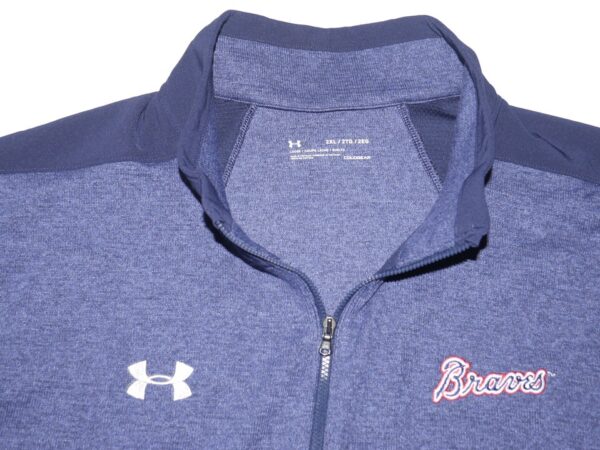 Indigo Diaz Team Issued Official Atlanta Braves Under Armour ColdGear 1:2 Zip XXL Pullover