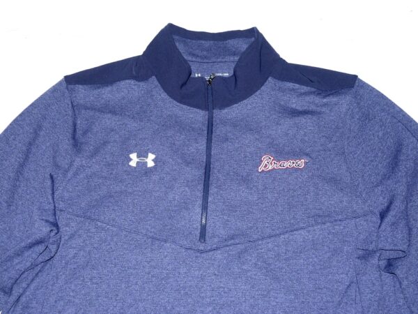 Indigo Diaz Team Issued Official Atlanta Braves Under Armour ColdGear 1:2 Zip XXL Pullover