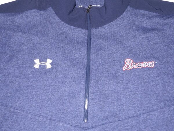 Indigo Diaz Team Issued Official Atlanta Braves Under Armour ColdGear 1:2 Zip XXL Pullover