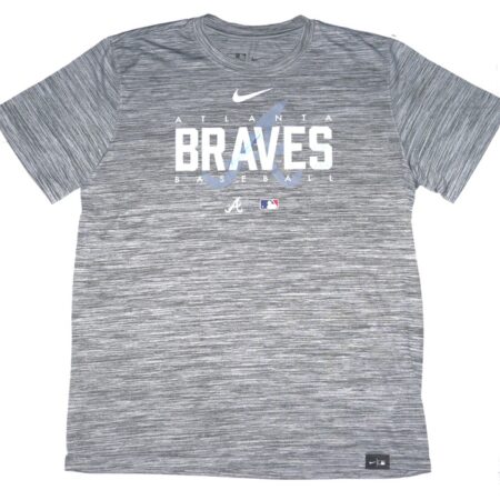 Landon Stephens Team Issued & Signed Official Atlanta Braves Baseball Nike Shirt - Worn for Batting Practice!