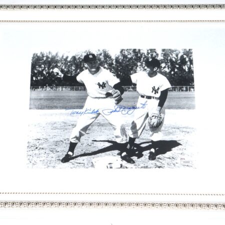 Phil Rizzuto and Tony Kubek New York Yankees Autographed Framed 8 x 10 Photo