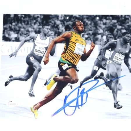 Usain Bolt Signed Men's 200 Metres Gold at World Athletics Championships 8 x 10 Photo