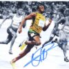 Usain Bolt Signed Men's 200 Metres Gold at World Athletics Championships 8 x 10 Photo