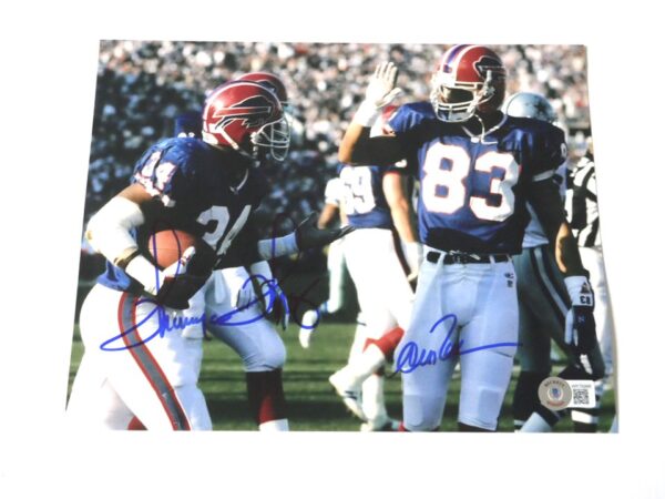 Andre Reed & Thurman Thomas Signed Buffalo Bills 8 x 10 Photo