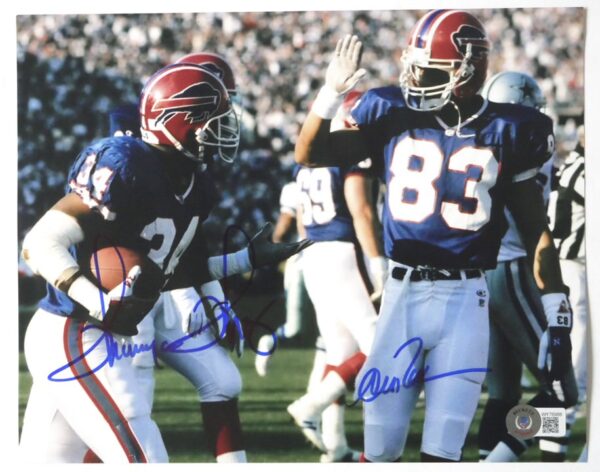 Andre Reed & Thurman Thomas Signed Buffalo Bills 8 x 10 Photo